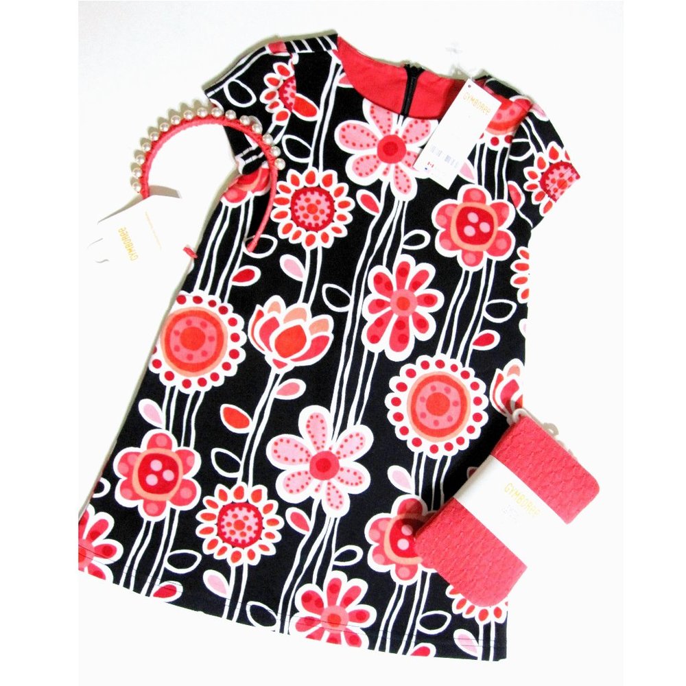 Gymboree Girl Dress Knit Tights Headband Size 4 4T